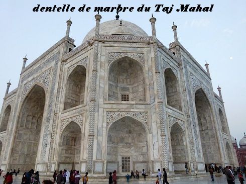 38 dentelle de marbre du Taj Mahal